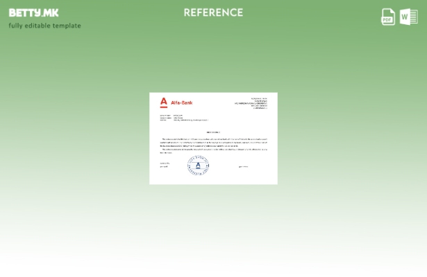 Референтен шаблон за руска Алфа банка во модерен стил